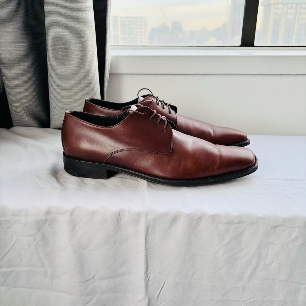 Ermenegildo Zegna Brown Leather Derbys men’s size 8.5